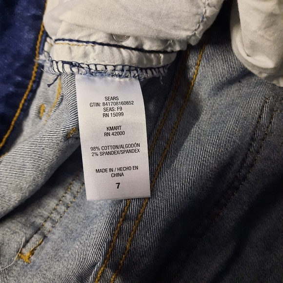 Amp Jeans Juniors Size 7 Button Fly Distressed - Picture 4 of 6